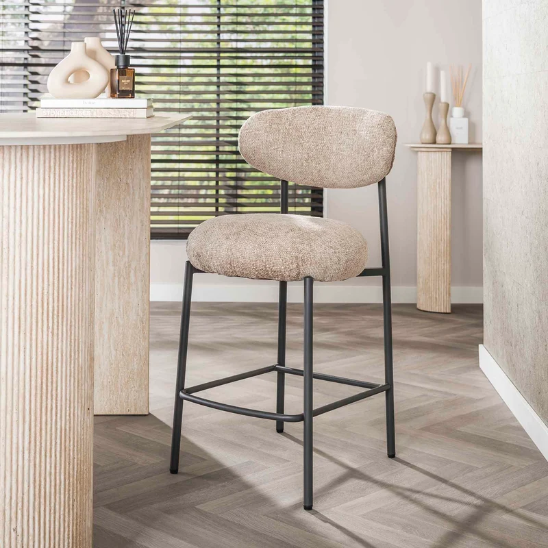 Barstuhl Rund 2er-Set – Cargo sand